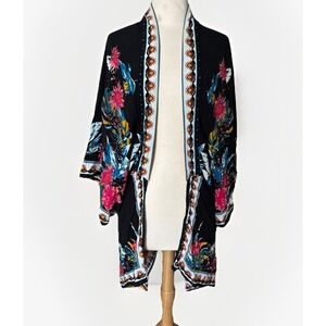 Floral Cardigan Open M/L Boho Hippie Flower Feminine Loungewear Fairycore Y2K